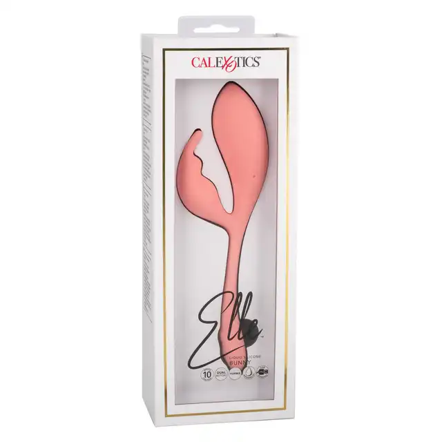 Calexotics - Elle Liquid Silicone Bunny Pink - wibrator premium o ergonomicznym kształcie z wyjątkowym króliczkiem do stymulacji