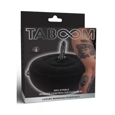 Taboom - Inflatable Fuck Seat. Fantastyczne dmuchane siodełko aksamitne z realistycznym wibratorem na pilota. Wybierz się w intensywną podróż pełną nowych doznań