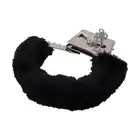 Bestseller - Soft Black Handcuffs. Metalowe kajdanki w zestawie z kluczykiem. Wyłożone miękkim czarnym futerkiem