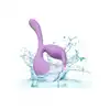 Calexotics - Elle Liquid Silicone Dual Flicker Purple - wibrator premium o ergonomicznym kształcie z wyjątkowym króliczkiem do stymulacji