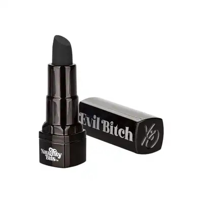 Calexotics - Naughty Bitch Lipstick Vibrator. Wibrator punktowy w formie dyskretnej, czarnej szminki. 10 potężnych funkcji wibracji ukryte w 10cm mini wibratorku. Idealny dla odważnych kobiet