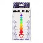 Toy Joy - Rainbow Heart Beads. Odlotowe, tęczowe koraliki analne w kształcie uroczych serduszek 