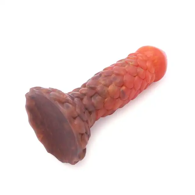 Kiotos Monstar - Beast 40. Penis smoka z łuskami. Niezwykłe dildo 19 cm długości, 4,8 cm średnicy