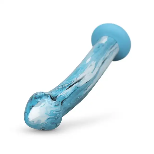 Gildo - Ocean Ripple. Szklane dildo o anatomicznym kącie wygięcia, stymulacja punktu G i P najwyższej klasy. Design zainspirowany dzikimi falami oceanu