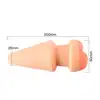 Kiotos - Butt Plug Masturbator 2 in 1. Masturbator i korek analny w jednym. Cyberskóra, teksturowany rękaw i kształtne pośladki!