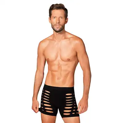 Obsessive - M104 bokserki S/M/L - męskie bokserki z odważnymi i kuszącymi wycięciami. Nowoczesny krój