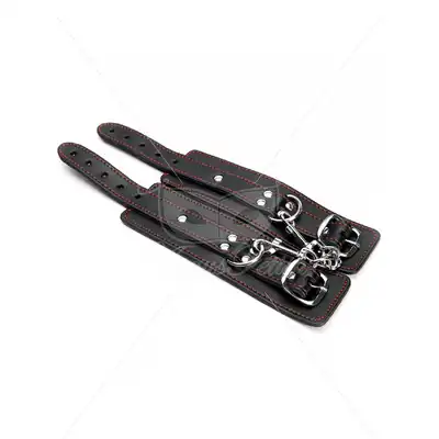 Black Leather Wrist Cuffs