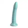 Dillio - Slim Seven 7 Inch. Miętowe dildo o żebrowanej strukturze i mocnej przyssawce. Silikon premium utwardzany platyną. 19,7 cm długości