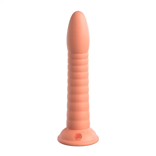 Dillio - Slim Seven 7 Inch. Prążkowane dildo z silikonu utwardzanego platyną. Mocna przyssawka. 19,7 cm długości