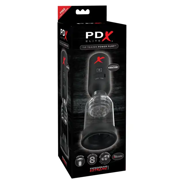 PDX Elite - Tip Teazer Power Pump - masturbator do główki penisa z nowoczesnymi wypustkami. Zmysłowe doświadczenie 