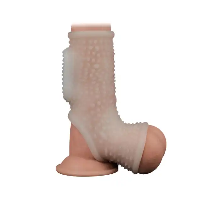 LoveToy - Drip Knights Vibrating Sleeve. Unikalna nakładka na penisa z wypustkami i wibracjami. Do 45 % większy obwód!