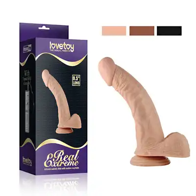 8.5" Real Extreme Vibrating Dildo Flesh