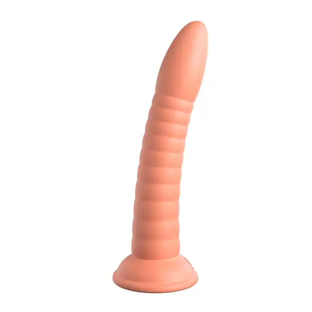 Dillio - Slim Seven 7 Inch. Prążkowane dildo z silikonu utwardzanego platyną. Mocna przyssawka. 19,7 cm długości