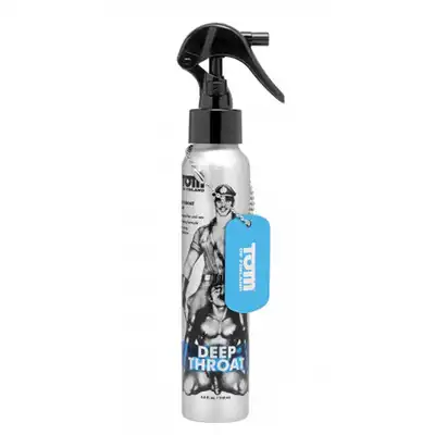 Tom Of Finland - Throat Spray 118 ml. Miętowy, mocno znieczulający spray do gardła. Pieszczoty oralne będą głębokie jak nigdy. 