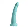 Dillio - Slim Seven 7 Inch. Prążkowane dildo w kolorze miętowym z silikonu premium utwardzanego platyną. 19,7 cm  długości
