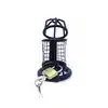 Oproducts - Chasity Cage Squares Black. Stalowa przewiewna klatka na penisa 4,5 cm średnicy oraz 11 cm długości 