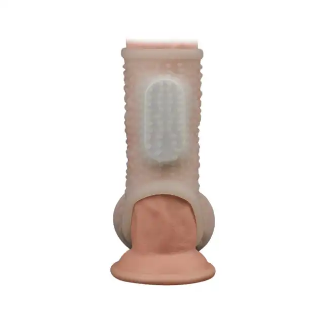 LoveToy - Drip Knights Vibrating Sleeve. Unikalna nakładka na penisa z wypustkami i wibracjami. Do 45 % większy obwód!