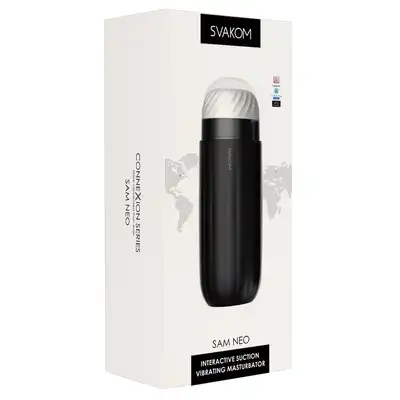 Svakom - Sam Neo USB. Masturbator wysokiej klasy z funkcją ssania oraz wibracji. Hiper miękki, realistyczny rękaw