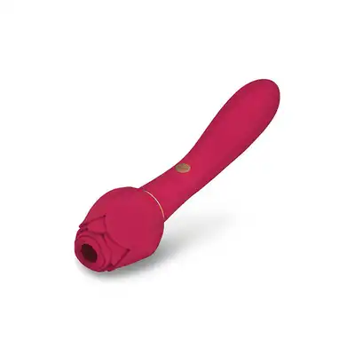 Rosegasm - Twosome Suction Vibe. Dwustronny wibrator do punktu G i stymulator łechtaczki w kształcie róży. Elegancko zmysłowy 