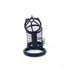 Oproducts - Chasity Cage Squares Black. Stalowa przewiewna klatka na penisa 4,5 cm średnicy oraz 11 cm długości 