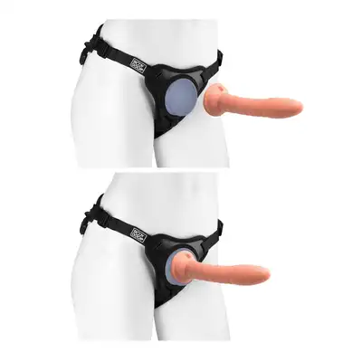 Dillio - Body Dock. Uniwersalna solidna uprząż strap-on do dildo lub wibratora na przyssawkę. Wygodna regulacja pasków 