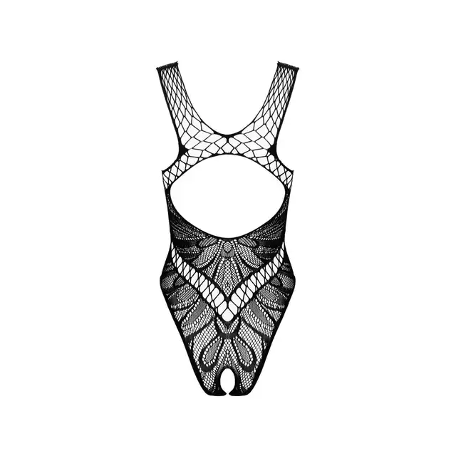 Obsessive - B138 S/M/L. Czarne body z unikalnym designem na plecach. Elegancja i kobiecość. 