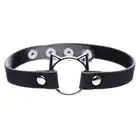 Master Series - Kinky Kitty Ring Slim Choker. Obroża z ringiem w kształcie uroczego kotka. Słodki dodatek do sypialnianego look`u 