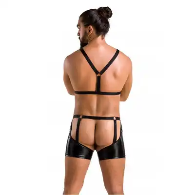 Passion - 047 Set Aron L/XL - odważny zestaw męskiej bielizny typu harness