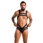 Passion - 045 Body Victor L/XL - męskie body z siateczki. Kuszące i seksowne 