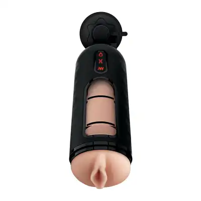 PDX Elite - Vibrating MegaMilker - masturbator z innowacyjnym systemem uciskania! Zabawa bez użycia rąk