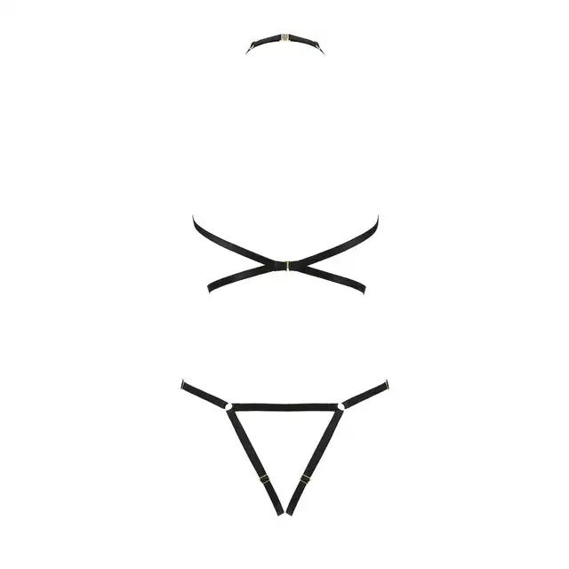 Passion - Ivena L/XL. Body harness z regulowanymi paseczkami. Cudownie fantazyjne podkreślenie każdego atutu kobiecej sylwetki