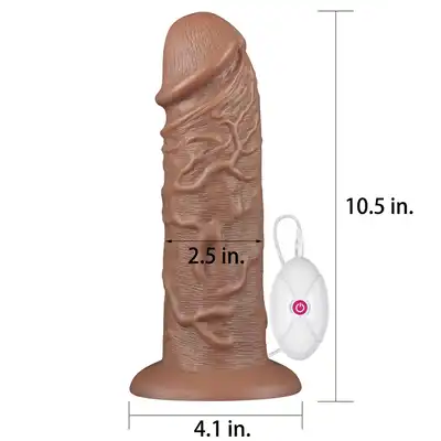 10.5'' Realistic Chubby Vibrating Dildo