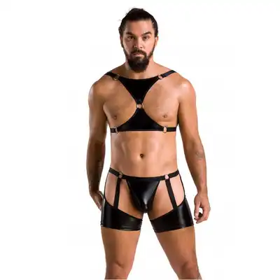 Passion - 047 Set Aron L/XL - odważny zestaw męskiej bielizny typu harness