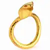 Master Series - Cobra King Gold Ring. Metalowy pierścień na penisa w kształcie złotej kobry z czerwonymi oczami. 