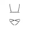 Passion - Nicky Set L/XL. Odważny komplet bielizny damskiej w stylu harness. Ekstrawagancki krój z w pełni regulowanym rozmiarem