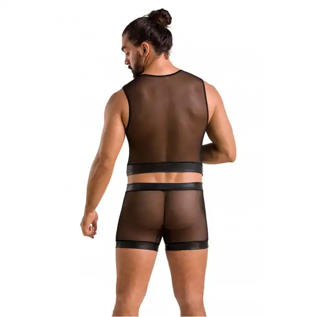 Passion - 053 Set William L/XL - zestaw męskiej bielizny - obcisłe bokserki i ekstrawagancka koszulka