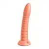 Dillio - Slim Seven 7 Inch. Prążkowane dildo z silikonu utwardzanego platyną. Mocna przyssawka. 19,7 cm długości