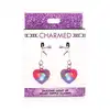 Charmed - Heart Adjustable Nipple Clamps LED. Klamerki na sutki w kształcie serduszek z szalonym podświetleniem LED