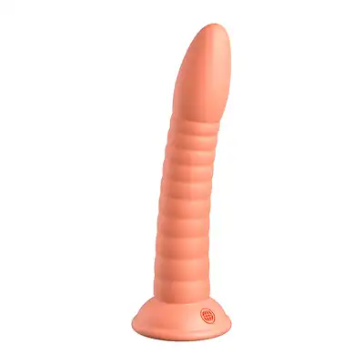 Dillio - Slim Seven 7 Inch. Prążkowane dildo z silikonu utwardzanego platyną. Mocna przyssawka. 19,7 cm długości