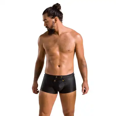 Passion - 050 Short Patrick L/XL - seksowne męskie bokserki wykonane z błyszczącego materiału
