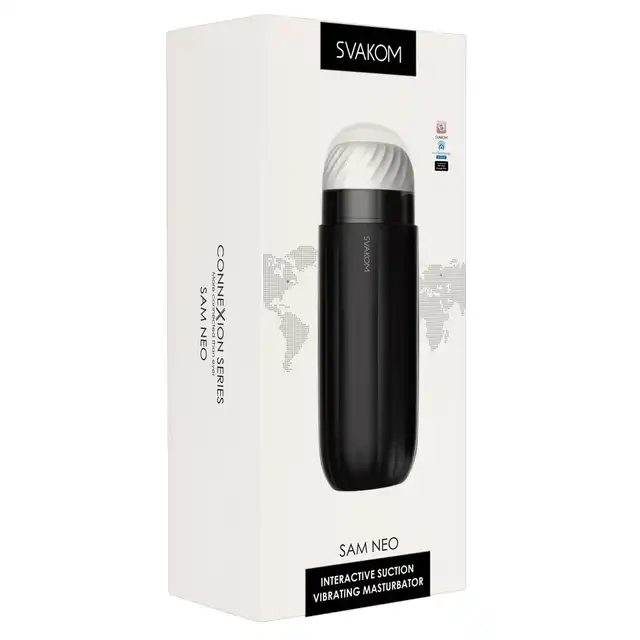 Svakom - Sam Neo USB. Masturbator wysokiej klasy z funkcją ssania oraz wibracji. Hiper miękki, realistyczny rękaw