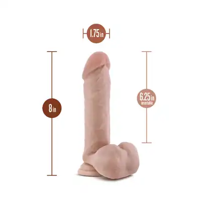 DR. SKIN DR. WILLIAM 8 INCH DILDO WITH BALLS BEIGE