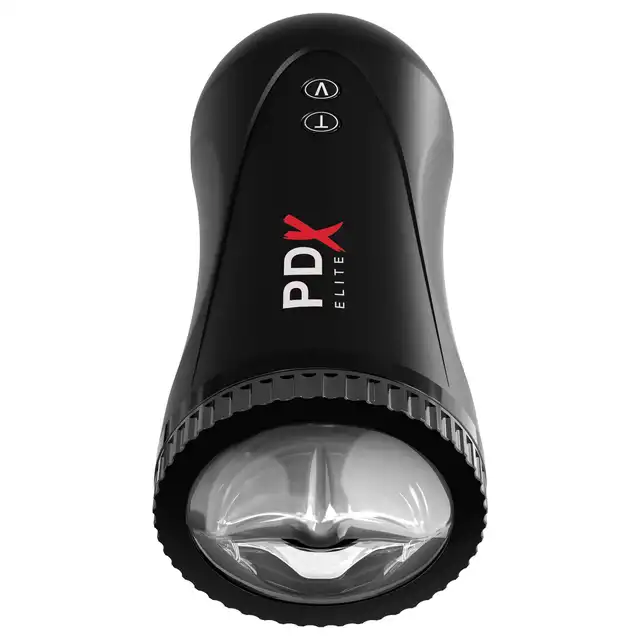 PDX Elite - Moto Stroker - nowoczesny masturbator z wibracjami i koralikami stymulującymi trzon penisa. Z ustami