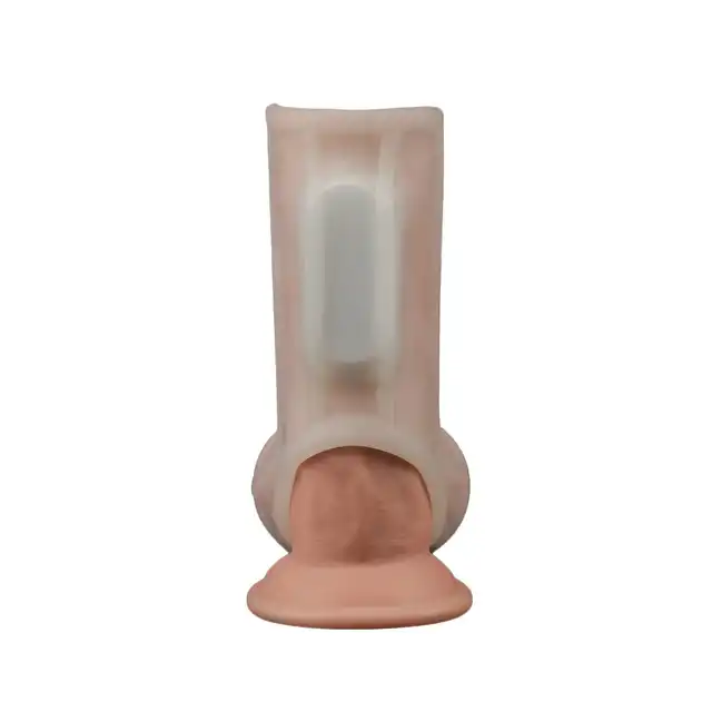 LoveToy - Ridge Knights Vibrating Sleeve. Wibrująca nakładka na penisa i jądra ze żłobieniami. Do 45% więcej obwodu. 