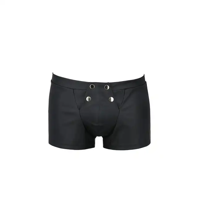 Passion - 050 Short Patrick L/XL - seksowne męskie bokserki wykonane z błyszczącego materiału