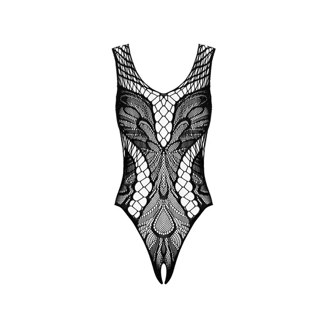 Obsessive - B138 S/M/L. Czarne body z unikalnym designem na plecach. Elegancja i kobiecość. 