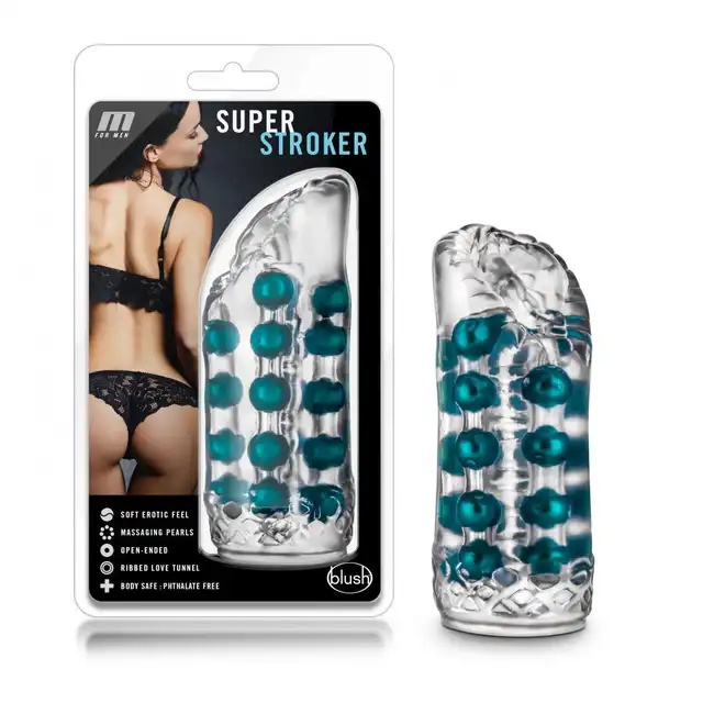 M for Men - Super Stroker - unikatowy masturbator z czterema rzędami koralików. Gwarancja przyjemności