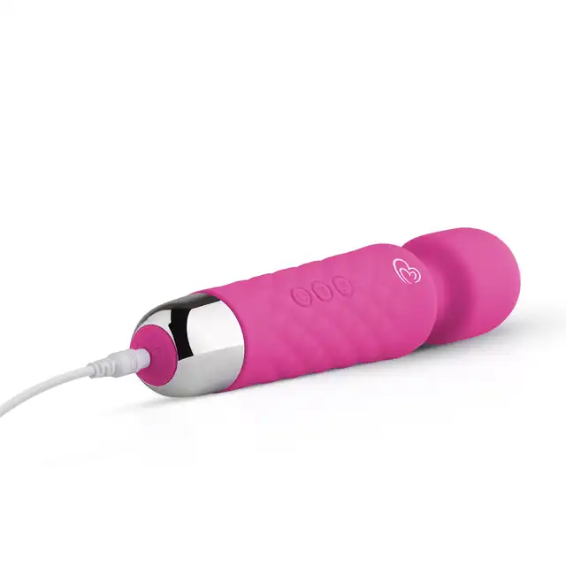Easy Toys - Wonder Wand Pink. Silikonowa różowa różdżka o intensywnych wibracjach i wysokiej wytrzymałości 