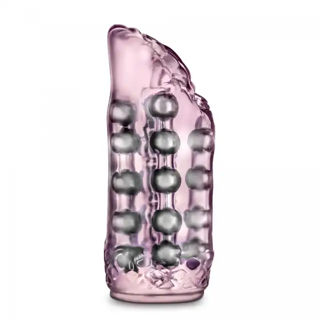 M for Men - Super Stroker Masturbator - Pink - podróżny masturbator z przyjemnymi rzędami koralików 