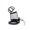 Oproducts - Chasity Cage Squares Black. Stalowa przewiewna klatka na penisa 4,5 cm średnicy oraz 11 cm długości 